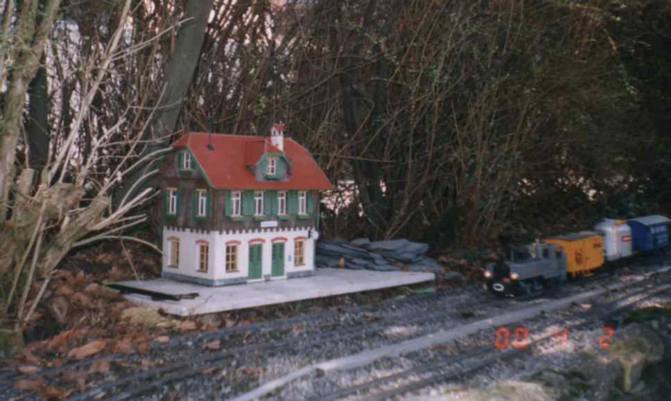 Station with approaching train