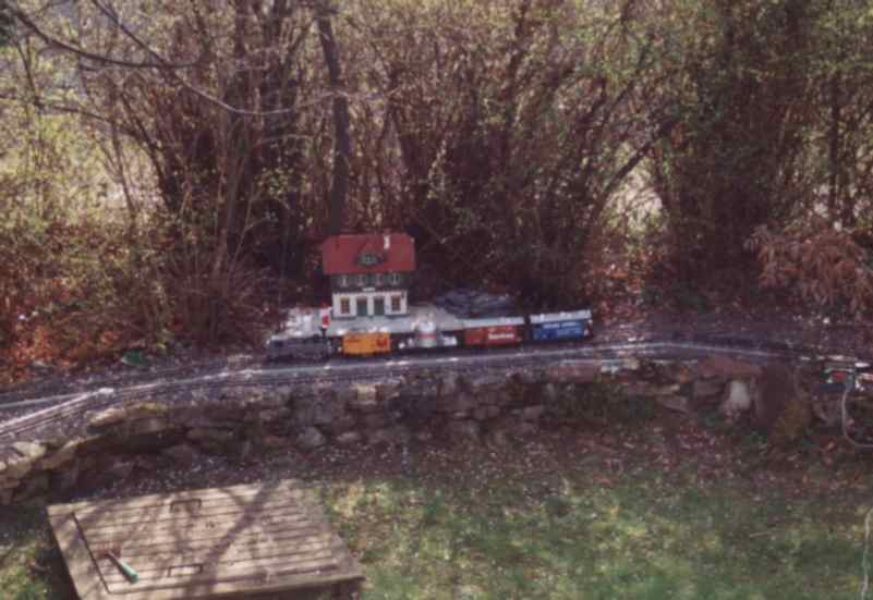 Helicopter photo of train station